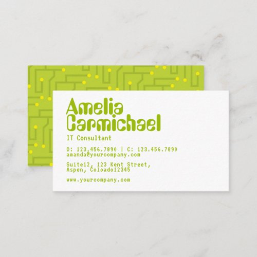 IT Information Technology Consultant Business Card