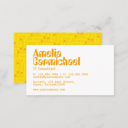 IT Information Technology Consultant Business Card