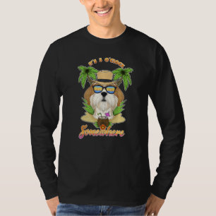 It Is 5 O´Clock Somewhere Drinking Shih Tzu   T-Shirt