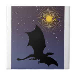 It is a Dragon, it is not your imagination Ceramic Tile