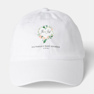 It is a Girl Blush Pink Baby Shower Hat