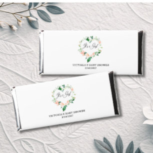 It is a Girl Blush Pink Baby Shower Hershey Bar Favors