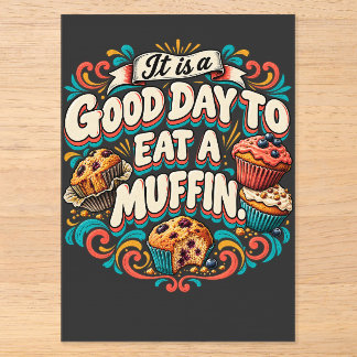 It Is a Good Day to Eat a Muffin Acrylic Invitations