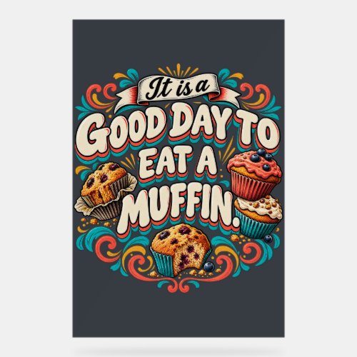 It Is a Good Day to Eat a Muffin Acrylic Sign