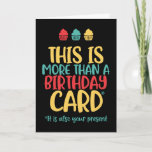 It Is Also Your Present Funny Birthday Card<br><div class="desc">Funny,  humorous and sometimes sarcastic birthday cards for your family and friends. Get this fun card for your special someone. Visit our store for more cool birthday cards.</div>