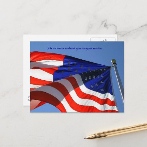 It is an honor  Veterans Day Postcard