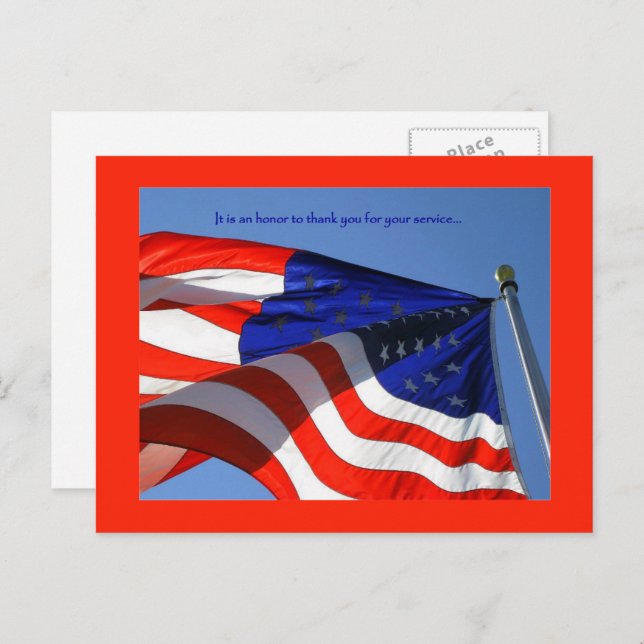 It is an honor ... Veterans Day Postcard (Front/Back)