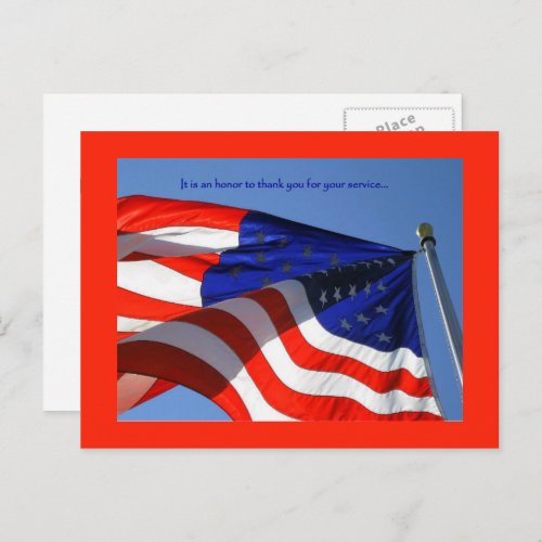 It is an honor  Veterans Day Postcard