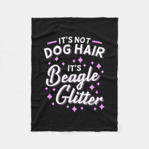 It Is Beagle Dog Glitter Fleece Blanket