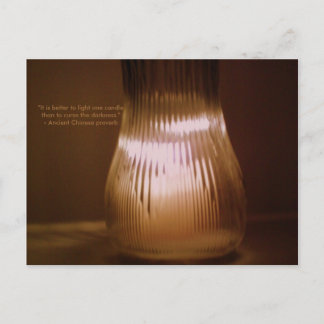"It is better to light one candle" postcard