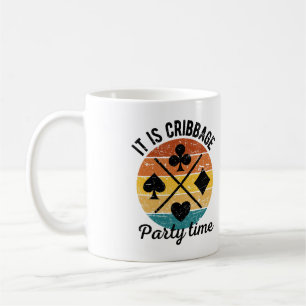 It is cribbage party time Funny cribbage Coffee Mug