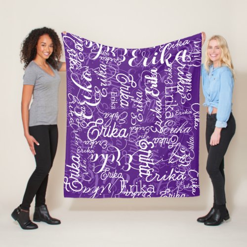 It is Cute and Purple Patterned  Fleece Blanket