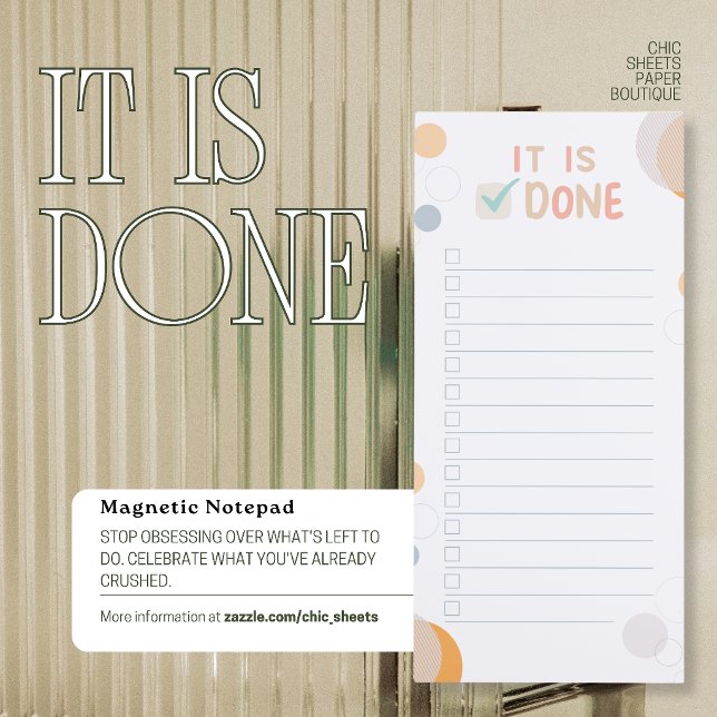 “It Is Done” Magnetic Notepad (Creator Uploaded)