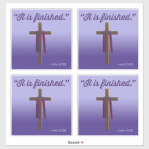 It is Finished Bible Quote Sticker