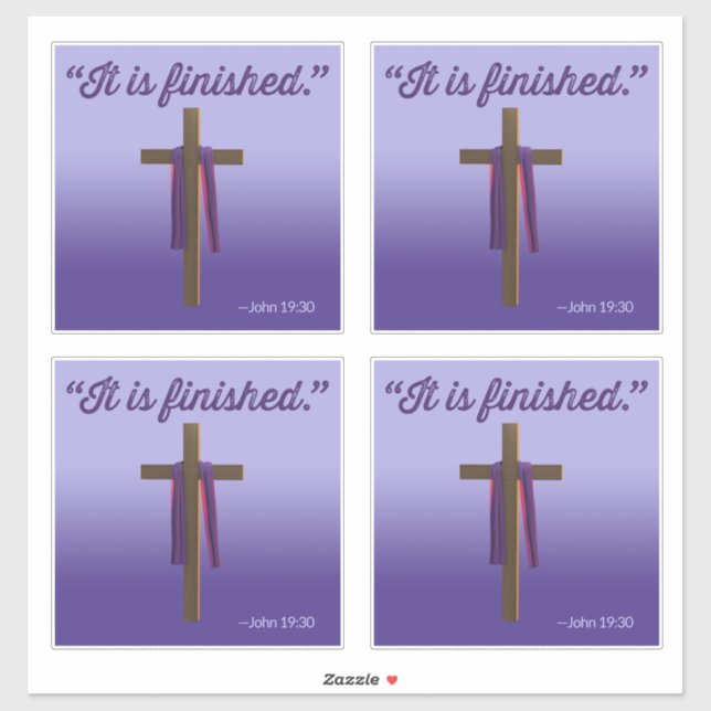 It is Finished Bible Quote Sticker (Sheet)