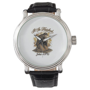 It Is Finished Bible Verse Vintage Christian Shirt Watch