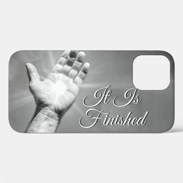 It Is Finished Grayscale Case-Mate iPhone Case (Back (Horizontal))