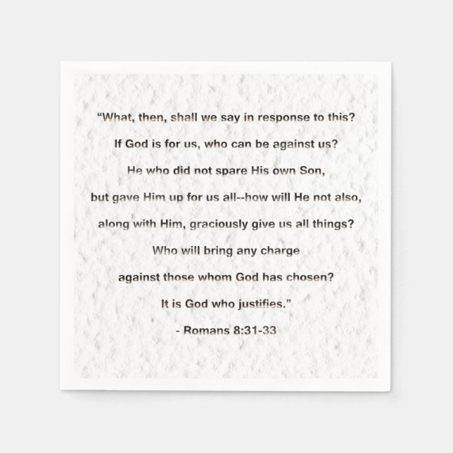 It Is God Who Justifies Christian Napkins (Front)
