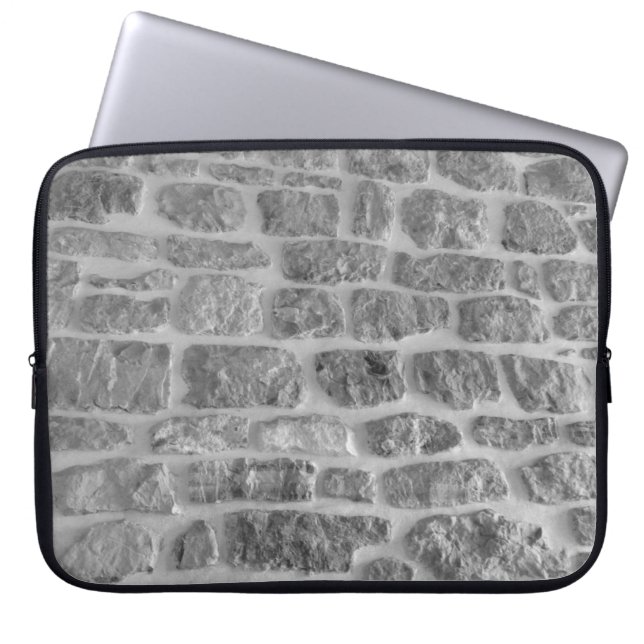 It is horizontal stone rough wall pattern backgrou laptop sleeve (Front)