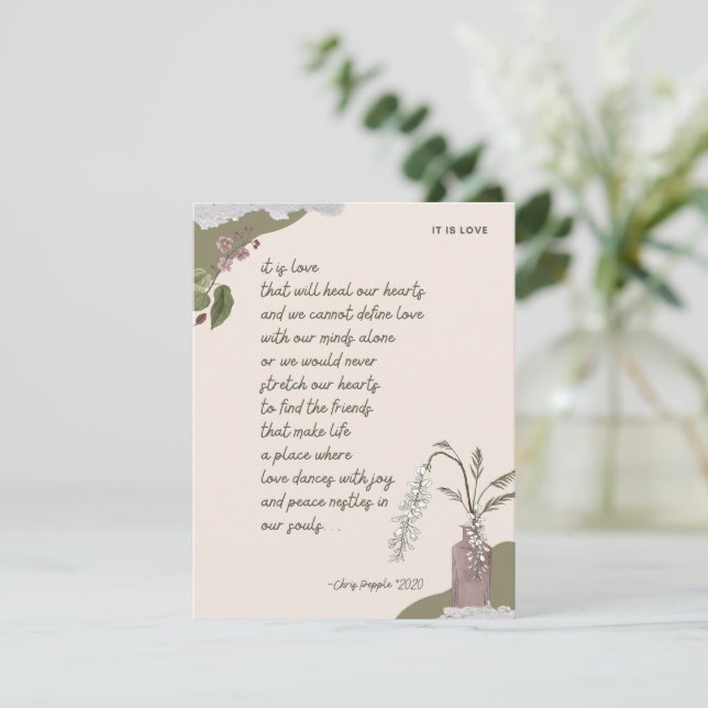 It is Love Blank Note Card (Standing Front)