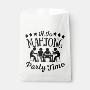 It is mahjong party time   Funny mahjong Favor Bag