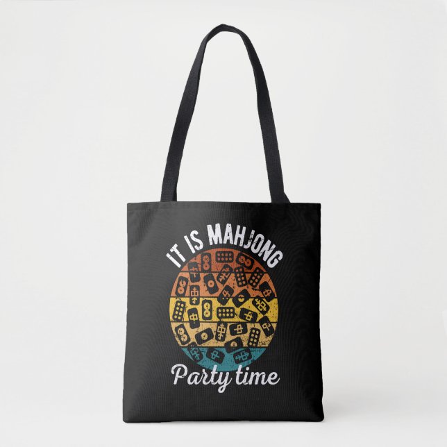 It is mahjong party time | Funny mahjong Tote Bag (Front)