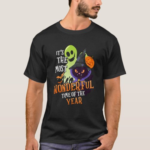 It Is Most Wonderful Times Of The Year Black Cat H T_Shirt