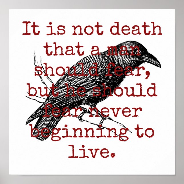 It Is Not Death That A Man Should Fear - Death Quo Poster (Front)