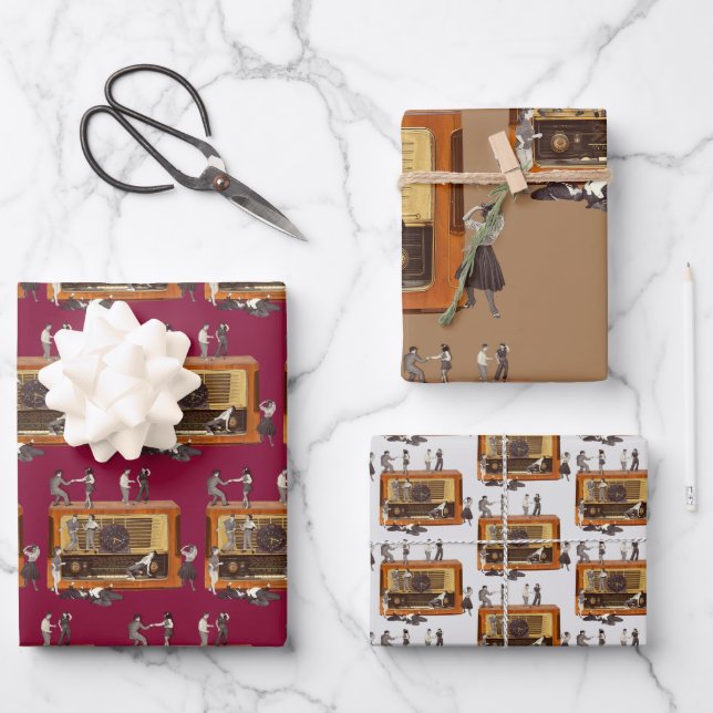 It is only Rock & Roll Wrapping Paper Sheets (Front)