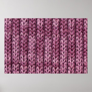 It is Purple knitting texture for pattern and back Poster