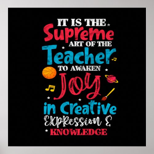 It Is The Supreme Art Of_The Teacher Poster