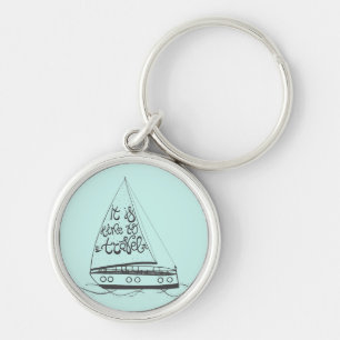It Is Time To Travel Keychain
