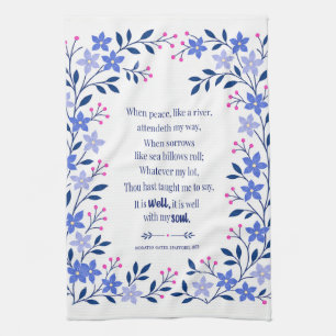 It is Well Hymn Dishtowel Christian Kitchen Gift Towel