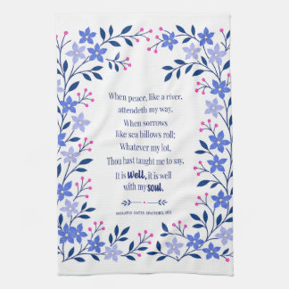 It is Well Hymn Dishtowel | Christian Kitchen Gift Towel