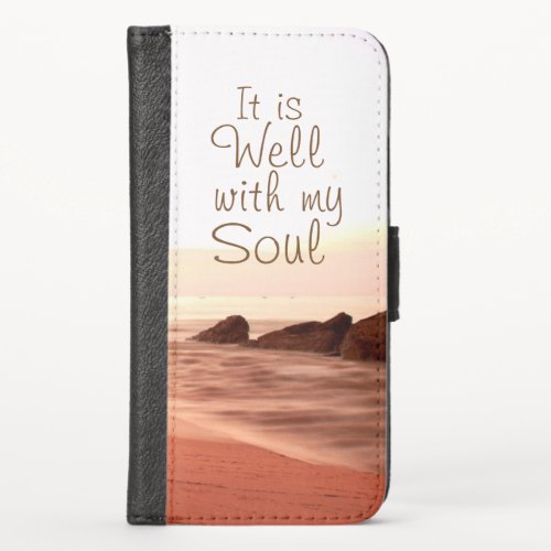 It is Well With My Soul Beloved Hymn iPhone XS Wallet Case