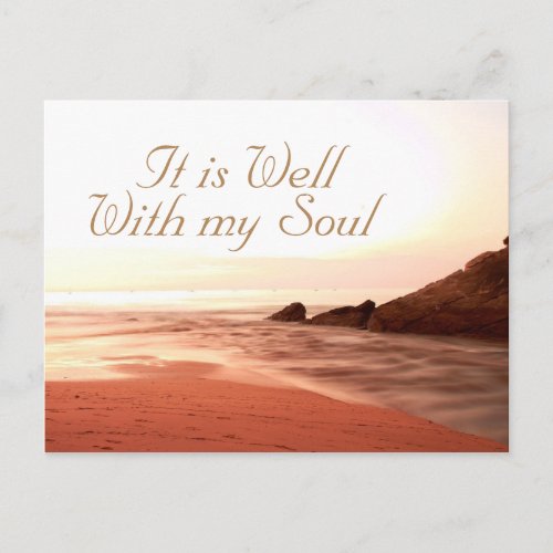 It is Well With My Soul Beloved Hymn Postcard