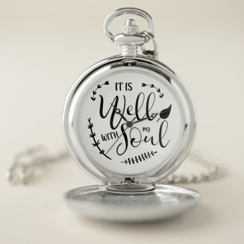 It is well with my soul Christian Song lyrics Chic Pocket Watch