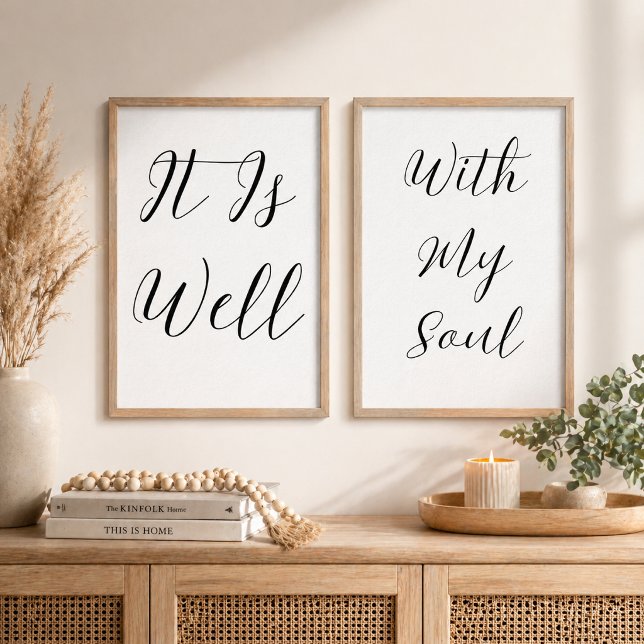 It Is Well, With My Soul Christian Typography Wall Art Sets (Creator Uploaded)