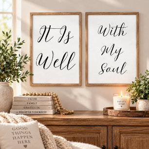 It Is Well With My Soul Christian Wall Art Set 