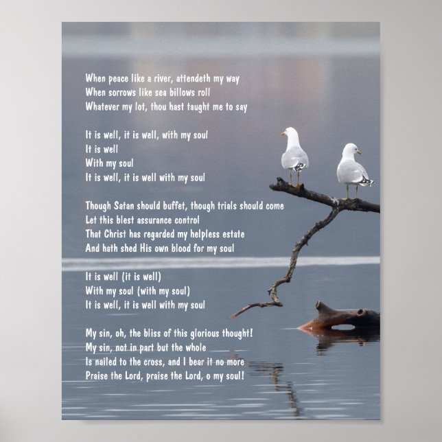 It is Well with my Soul Church Christian Hymn  Poster (Front)