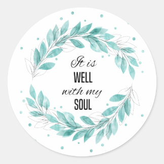It is Well with My Soul Classic Round Sticker
