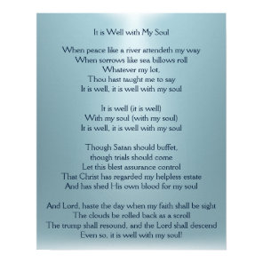 It is Well with My Soul Comforting Hymn Art Poster