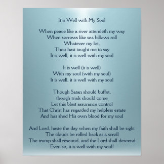 It is Well with My Soul Comforting Hymn Art Poster