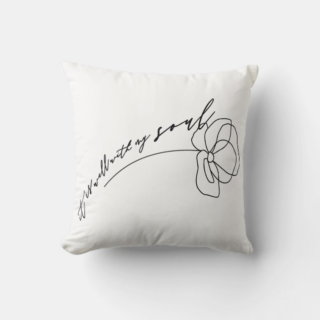 It is Well with My Soul Floral Throw Pillow (Front)