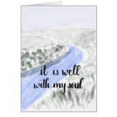 It Is Well With My Soul Handlettered Greeting Card (Front)