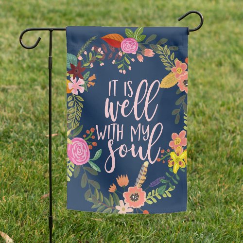 It Is Well With My Soul Hymn Bible Quote Garden Flag