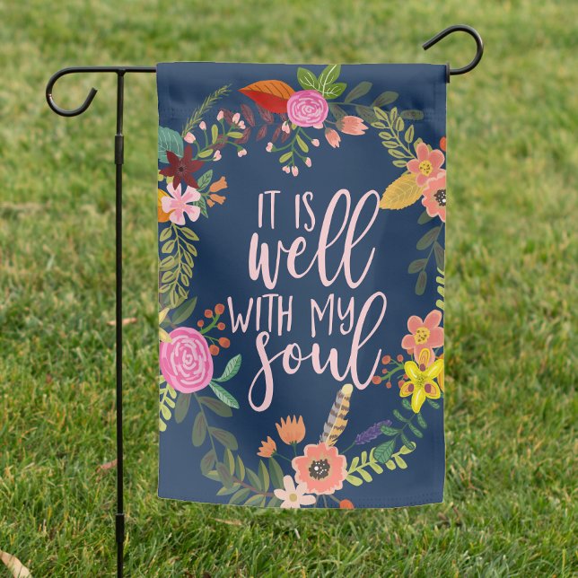 It Is Well With My Soul, Hymn, Bible, Quote Garden Flag (Creator Uploaded)