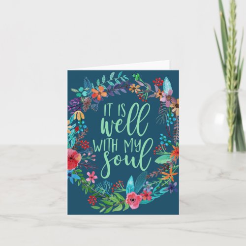 It is well with my soul Hymn Inspirational quote Card