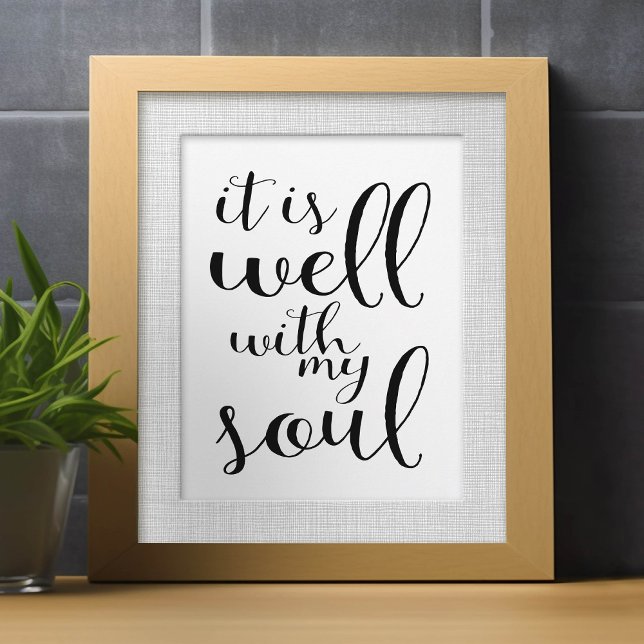 It is well with my soul letterhead (fits in 8.5 x 11 frame)