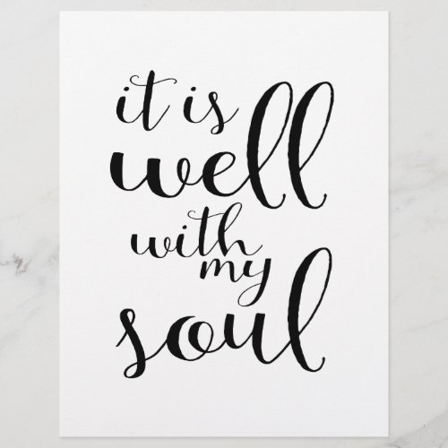 It is well with my soul letterhead